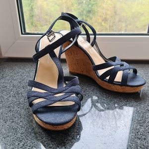 Cork heel sandals
